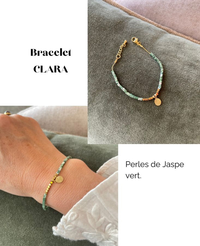 Bracelet vert CLARA - Jaspe