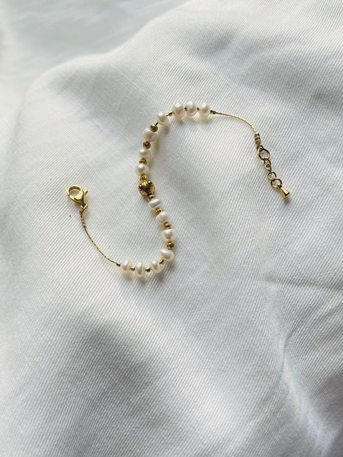 Bracelet en perles d'eau douce - LOUISON - blanc