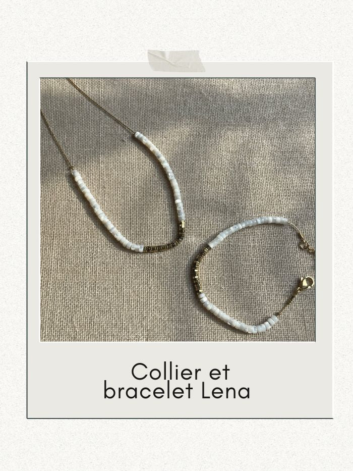 Bracelet blanc LÉNA - Nacre