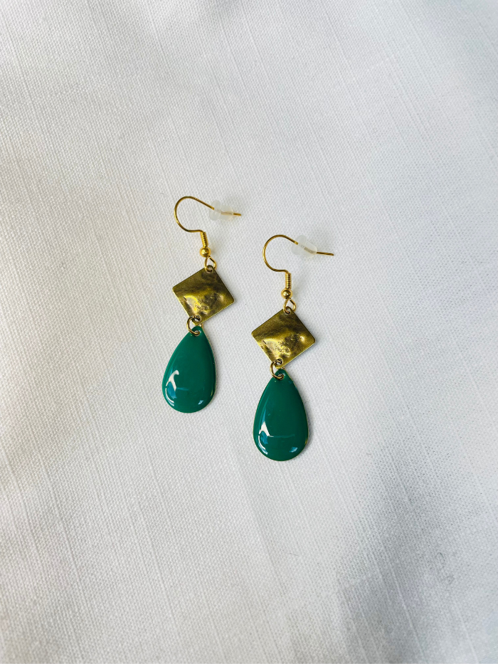 Boucles d'oreilles ZELIE - Vert