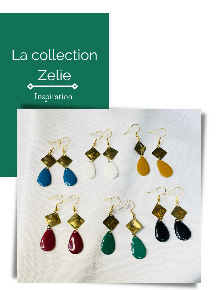 Boucles d'oreilles ZELIE - Vert